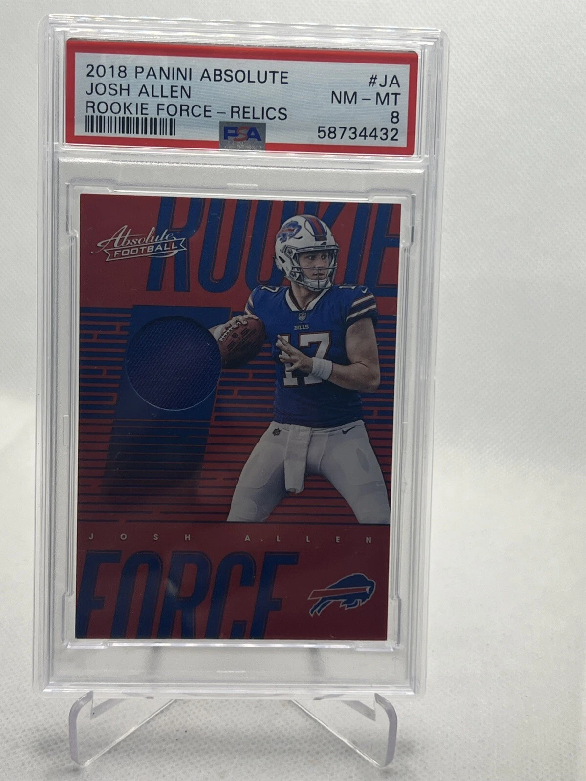 Josh Allen Panini Absolute Rookie Force #JA Relic