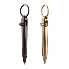 Mini Bolt Action Pen Slim brass writing Ballpoint Small Pocket Pen gift Portable