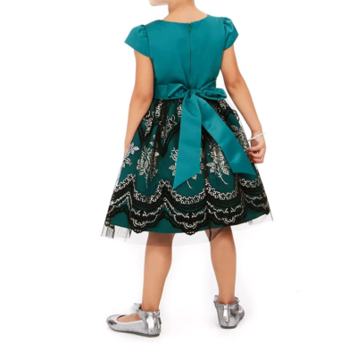RARE EDITIONS Little Girls Glitter-Print Bow Dress Size 6X | eBay