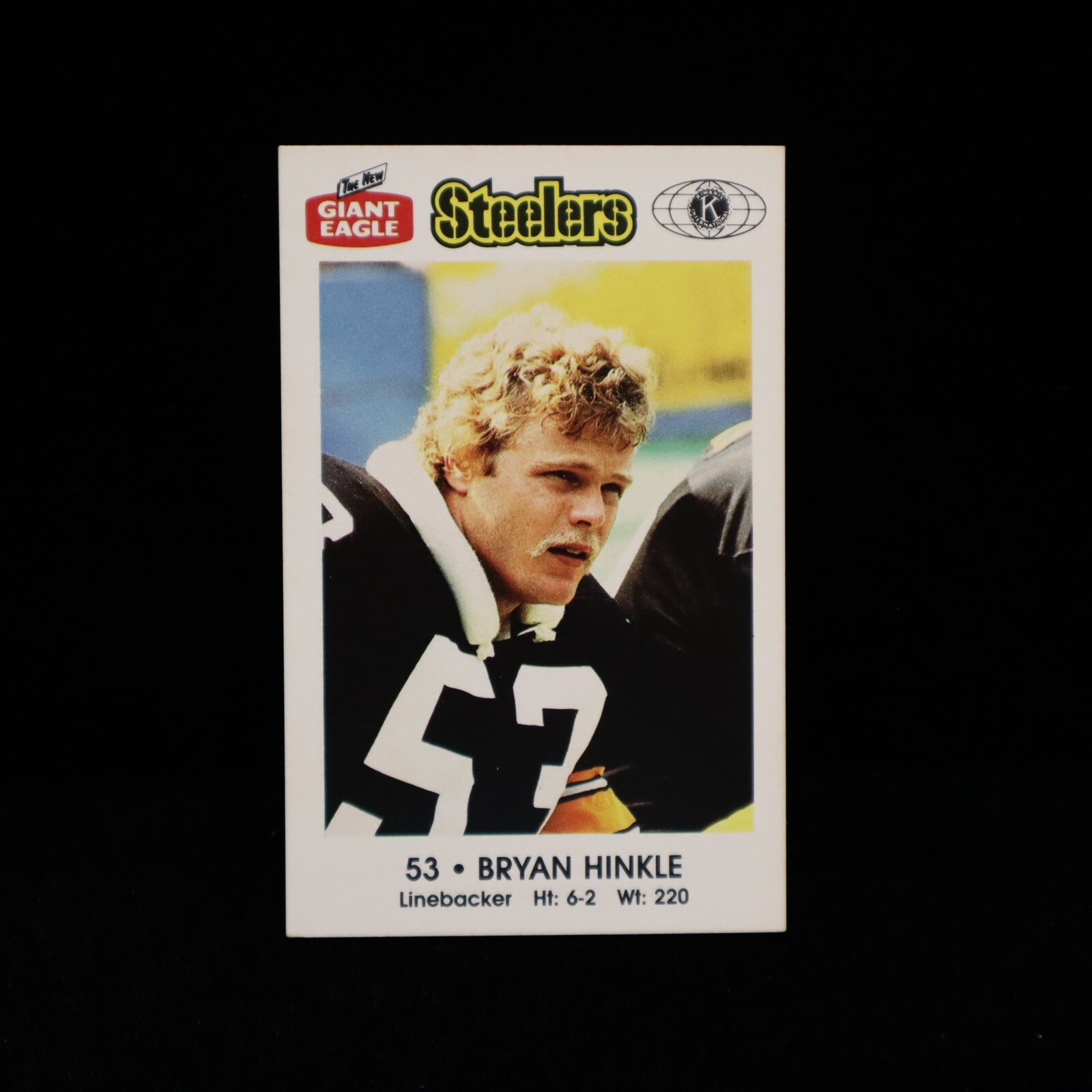 1986 Bryan Hinkle Pittsburgh Steelers Giant Eagle  Kiwanis Police #53