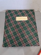 Vintage Cloth Buffalo Photo Album Green Plaid 286 Adhesive Acetate Sheet Mount