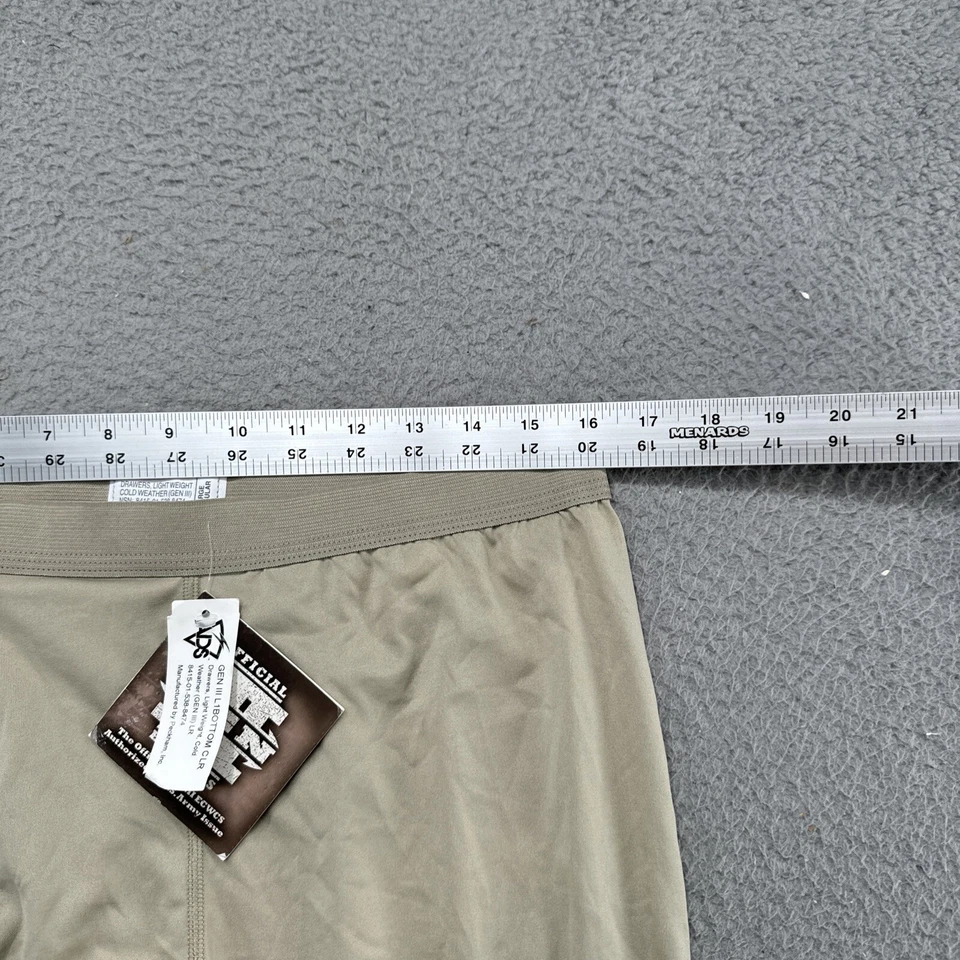 Gen III Drawers Light Weight Cold Weather Army Tan Size Large Regular NEW NWT - Image 4 of 4