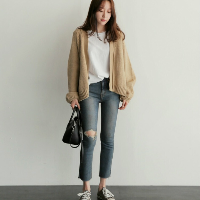 新品⭐︎ myday Corduroy Cardigan Natural CHILLAX FOX PATCH ADJUSTED R-NECK CARDIGAN | Maison Kitsuné