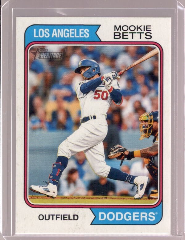 MOOKIE BETTS 2023 Topps Heritage Name Position Swap Variation SP #315