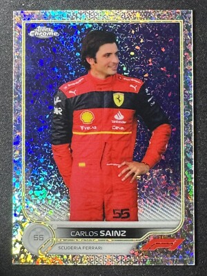 CARLOS SAINZ 2022 Topps Chrome Formula 1 F1 Mini Diamonds /299 REFRACTOR #134 SP