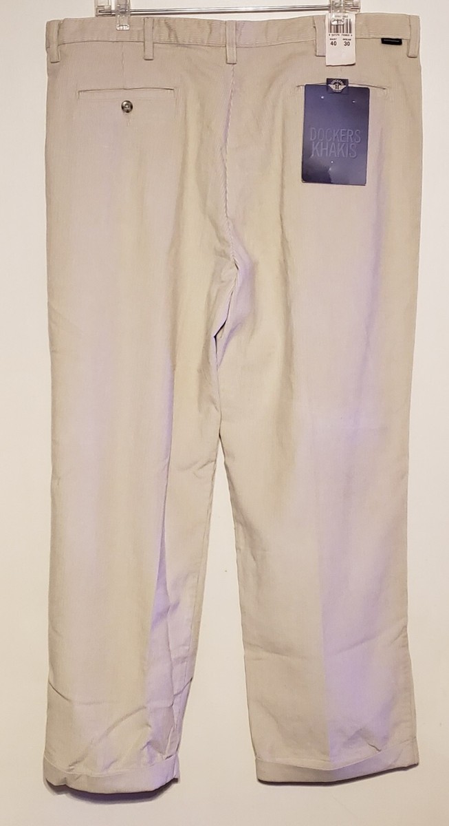 Rare! Vintage 90's Dockers Khakis Corduroy Pants Mens--Sz.40x30