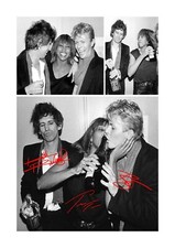 Keith Richards Tina Turner & David Bowie A4 signed poster Choice of frame