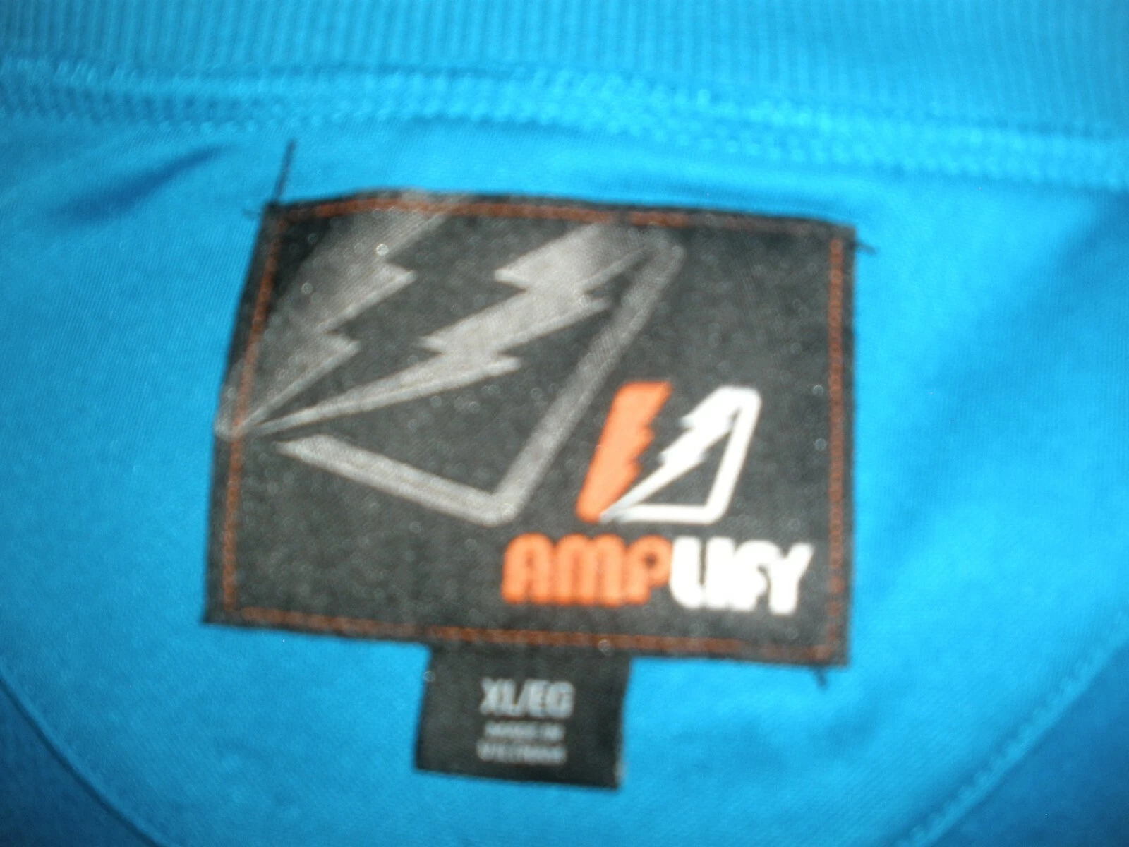 VETEMENTS #948 Amplify Giacca Felpa Blu Full Zip Uomo XL Jogger Track Foderata in Pile