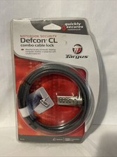 Targus PA410U Defcon CL Combo Cable Lock - Laptop Anti-Theft Device New/Sealed