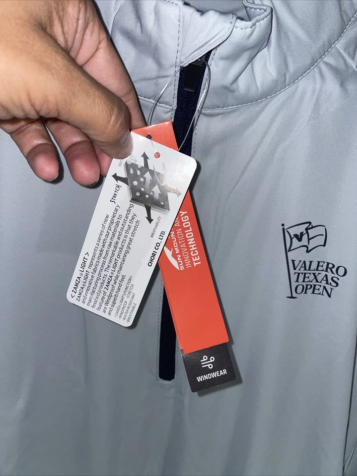 Camisa de viento de golf Sun Mountain chaqueta para hombre gris medio Valero Texas abierta 1/4 cremallera Foto 4 de 4
