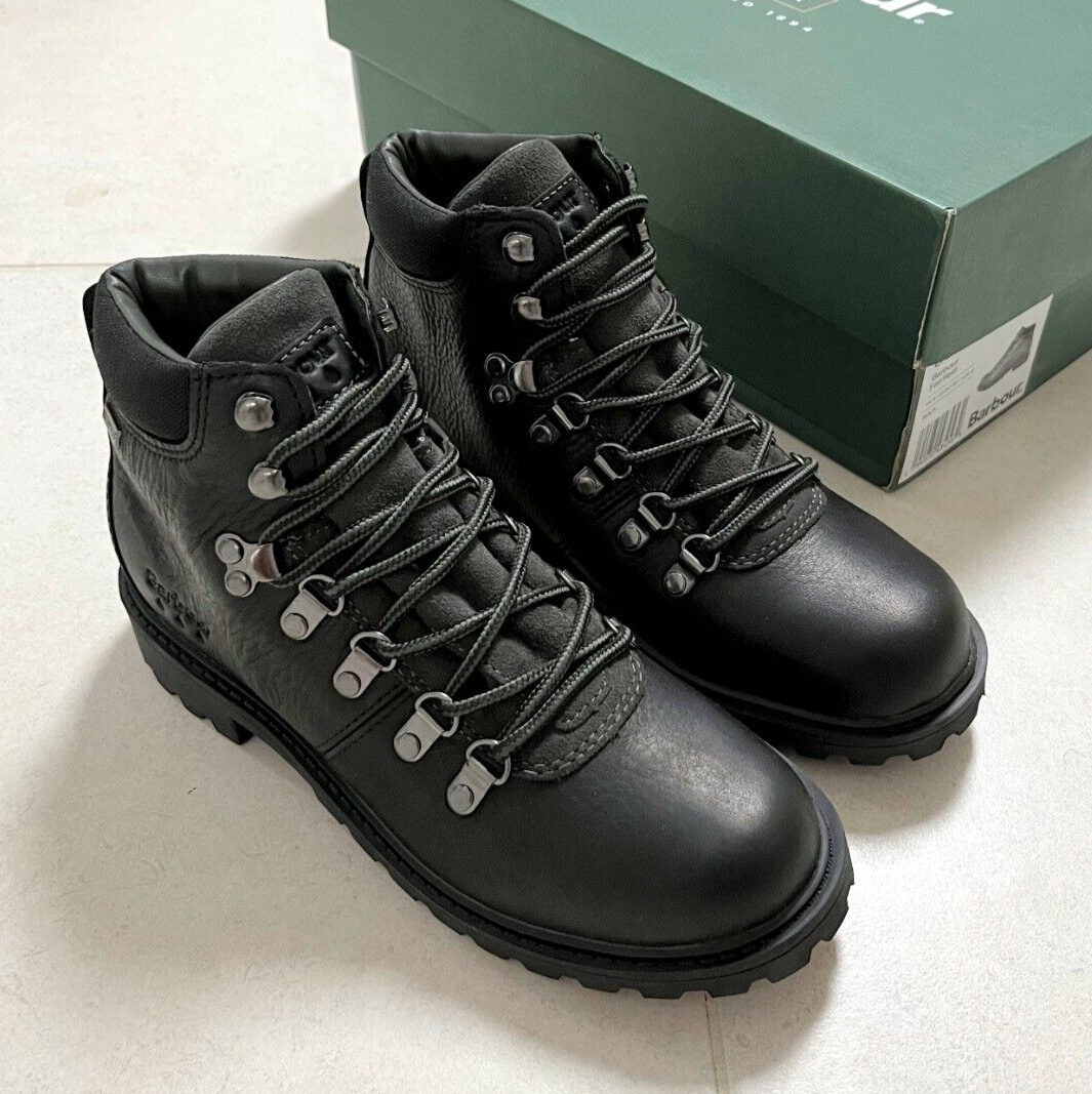 NEW* Barbour Black Womens Fairfield Designer Rubber Sole Walking