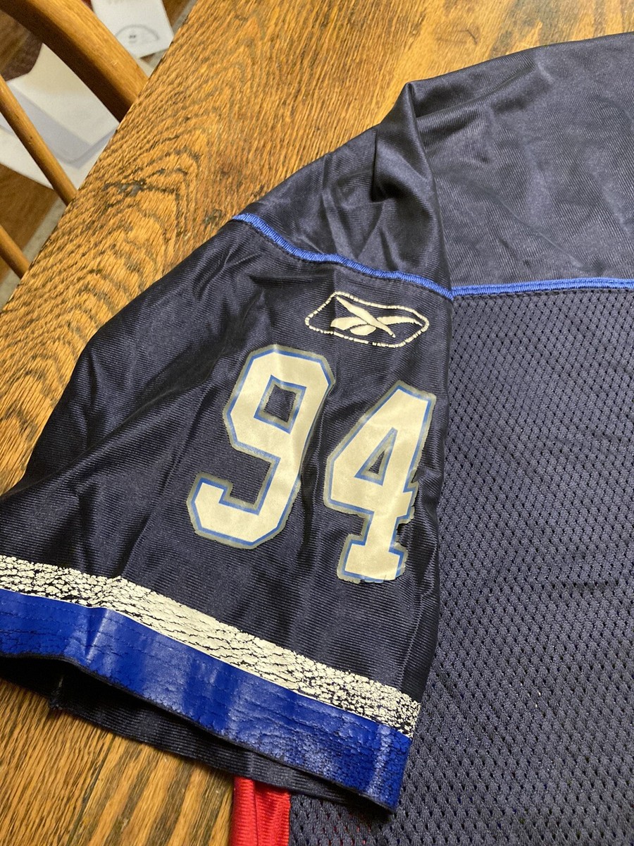 Vtg Aaron Schobel Buffalo Bills Reebok Jersey #94 Nylon Y2K