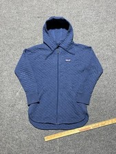 Patagonia Women's Full Zip Quilted Hoodie Jacket XS Blue Organic Cotton MINT
