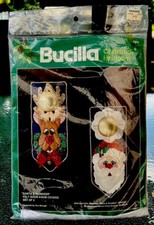 Bucilla Christmas Holiday 82200 heriloom jeweled stitchery Kit door knob cover