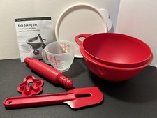 Tupperware Kids Baking Set w/ Bowl, Rolling pin, Spatula, Measuring Cup  1