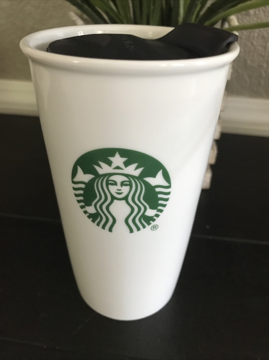 スターバックス　Starbucks STARBUCKS CERAMIC GREEN AND WHITE 10 OZ TUMBLER/COFFEE MUG