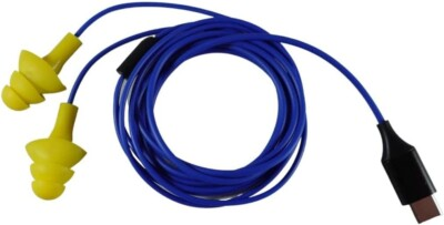 #ad Plugfones Basic Earplug OSHA Safety working earbuds headphones Yellow USB C $17.95