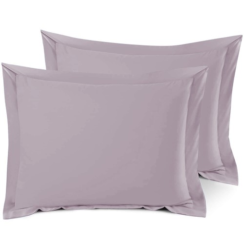 Set of 2 Hotel Style Soft Pillow Shams, Double Brushed Microfiber Pillow Covers - Picture 18 of 52