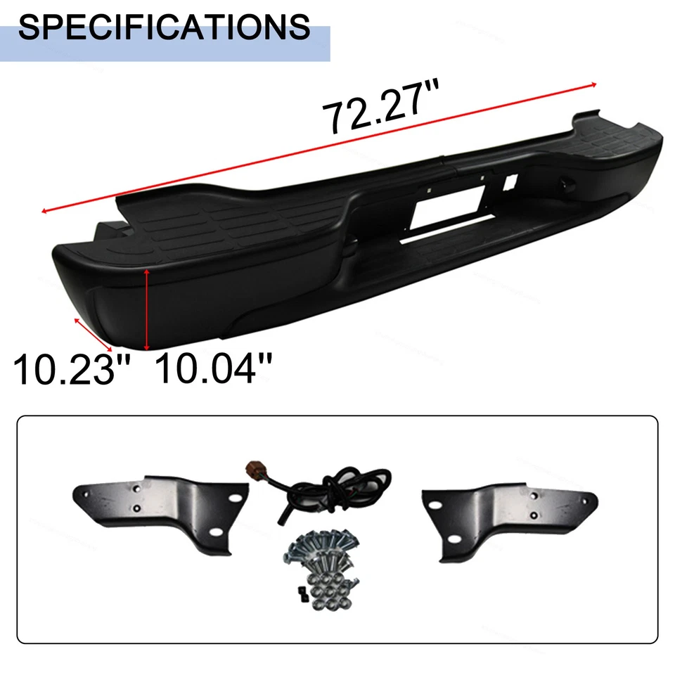 Rear Step Bumper Fit for 2000-2006 Chevy Suburban 1500 2500 Tahoe GMC Yukon/XL - Изображение 3 из 4