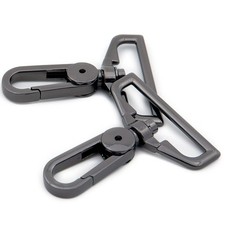 4 PCS Metal Snap Hooks Purse Hardware Push Gate Swivel Lobster Clasp Gunmetal