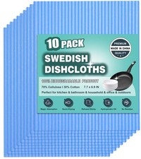 10 Packs Swedish Dishcloths, Reusable Kitchen Dishcloths Compostable Cellulose