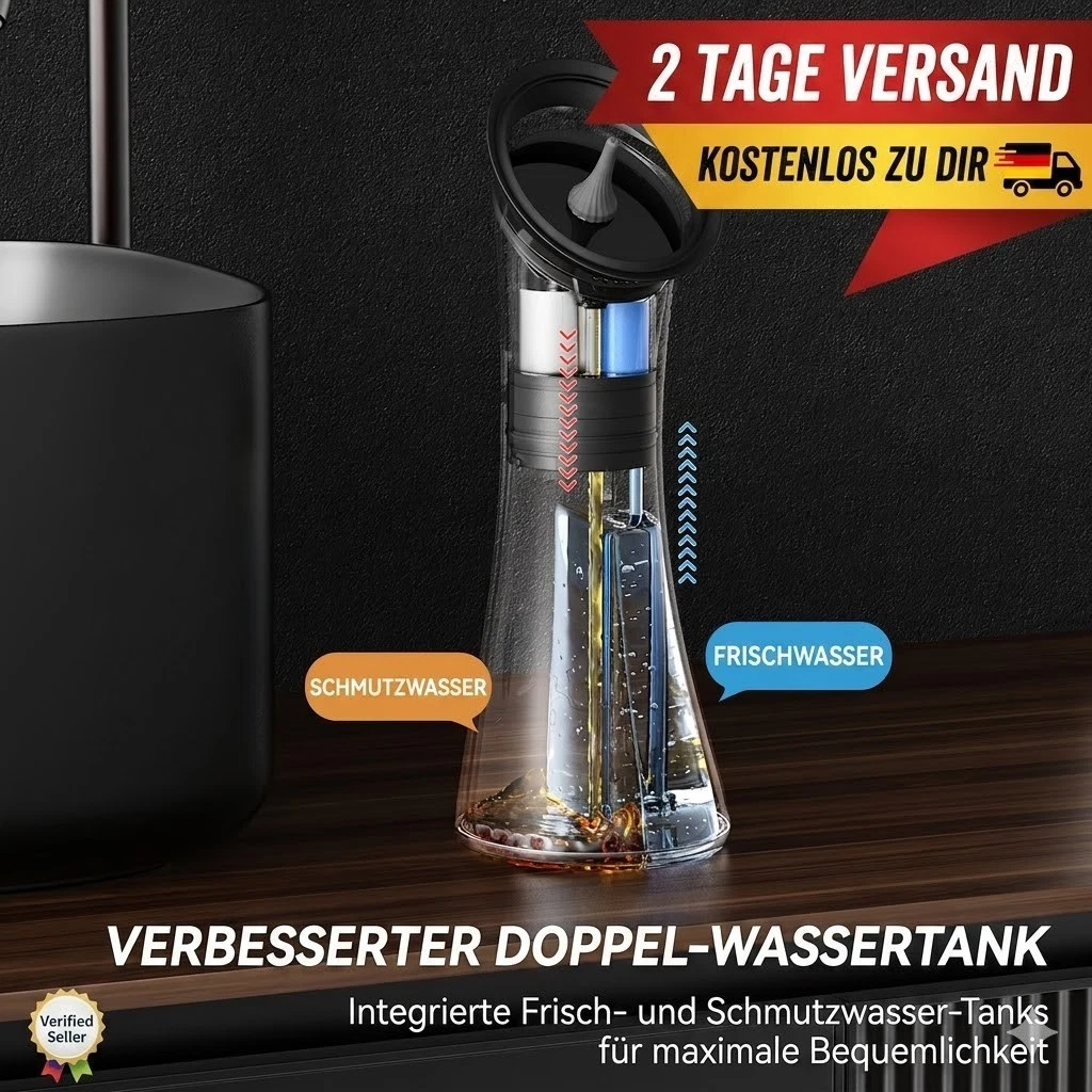 mr.7even Ohrenschmalz-Entferner mit Doppeltank, 12 Aufsätze, 3 Modi