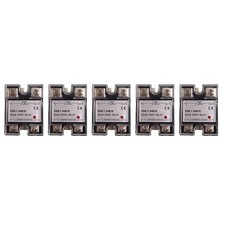 5 pcs SSR-10AA Solid State Relay Single Phase 10A 70-280V AC to 24-480V AC