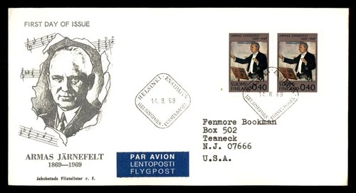 Mayfairstamps Finland FDC 1969 Armas Jarnefelt First Day Cover aaw_35177