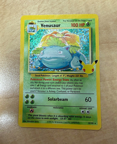 Venusaur 15/102 25th Anniversary Celebrations Classic Collection Holo Rare