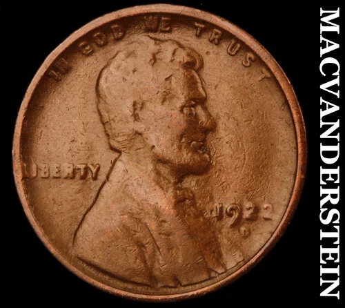 1922-D Lincoln Wheat Cent- Semi Key Better Date No Reserve #J5475