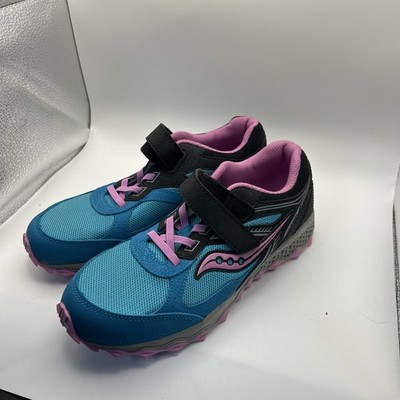 New Saucony Cohesion A/C Sneakers Girls 12M Blue/Pink/Black