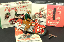 Schuco Curvo 1000 Motorrad Blech Spielzeug Blechspielzeug Blechmotorrad + Karton