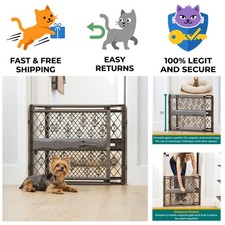 Paws Portable Pet Gate - 26-40" Expandable Pressure Mounted Safety Solution