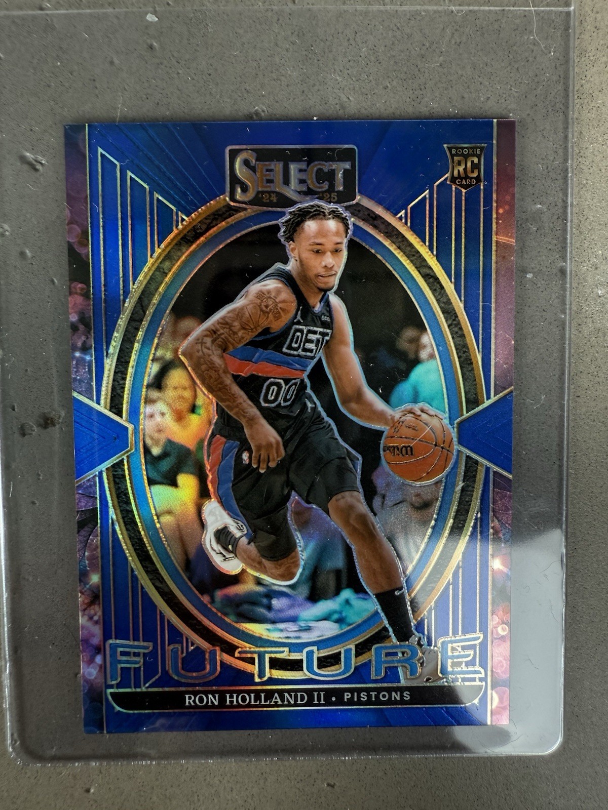 2024-25 Panini Select - Concourse Ron Holland II #74 Blue Wave Prizm /75 (RC)