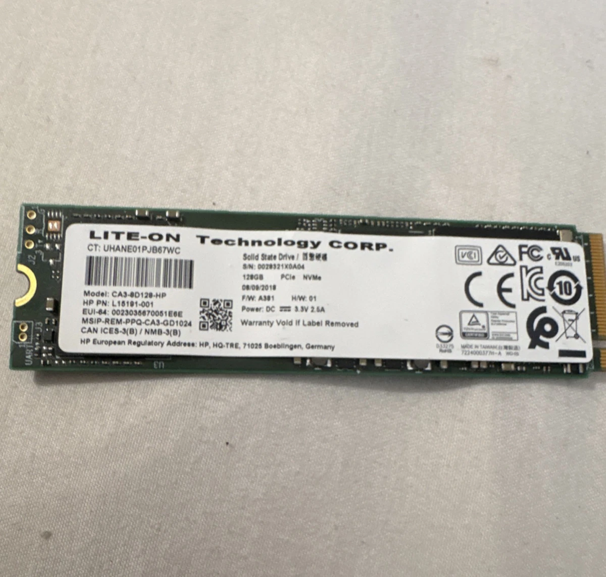②-WA421 LITE-ON NVMe 1024GB SSD 1点 Liteon CX2-GB1024 - 1TB M.2 2280 NGFF PCIe NVMe Gen3x4 Solid State SSD