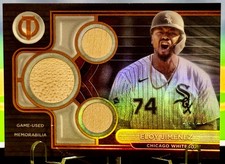 2024 Topps Tribute Game Used Triple Relic Eloy Jimenez 24/25 Orange #TTR-EJ