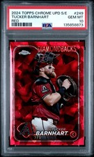 2024 TOPPS CHROME SAPPHIRE UPDATE SERIES RED #249 TUCKER BARNHART 2/5 PSA 10
