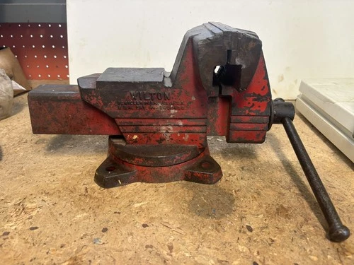 Vintage Wilton 5” Bench VISE Rapid Titan 3-way Tool USA nice condition
