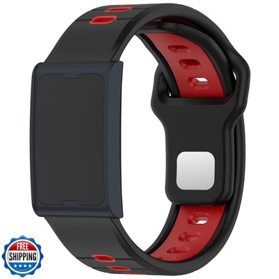 E ECSEM 22mm Red Silicone Quick-Release Replacement Band for Amazfit Helio