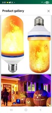 6W E26 LED Flame Effect Light Bulb - 4 Modes Fire Flickering Bulbs for Christmas