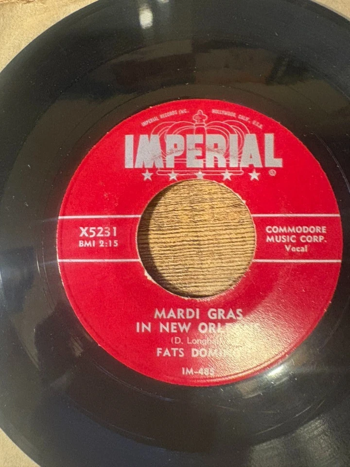 Fats Domino - Going To The River / Mardi Gras In New Orleans - 1953 - 45 RPM Foto 3 de 4