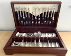 Vintage 94 Pc Silver Plate Set Community Plate by Oneida in M.I. Naken Chest