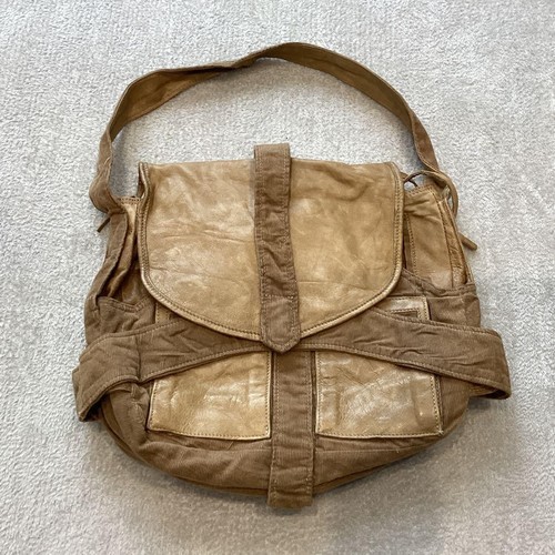 Balenciaga Archive Corduroy Cargo Bag Leather Trim Vintage Unused From Japan