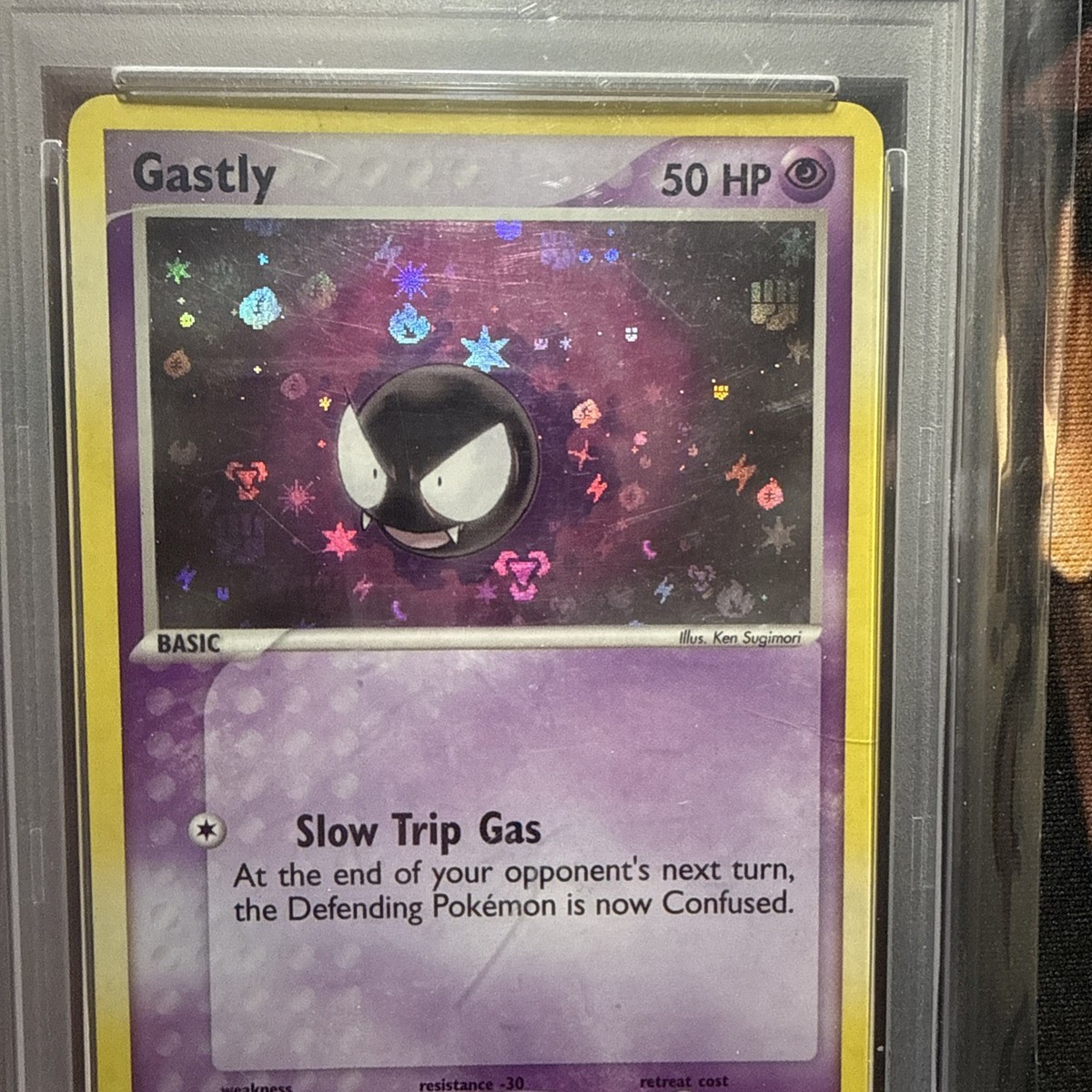 2004 POKEMON EX FIRE RED & LEAF GREEN #63 GASTLY-REVERSE FOIL PSA