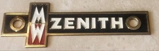 VINTAGE NOS BRASS ENAMEL ZENITH TV RADIO APPLIANCE ADVERTISING TAG SIGN