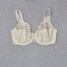 Bali Women Bra 38DD Ivory Floral 3373 Balconette Underwired Lace Mesh