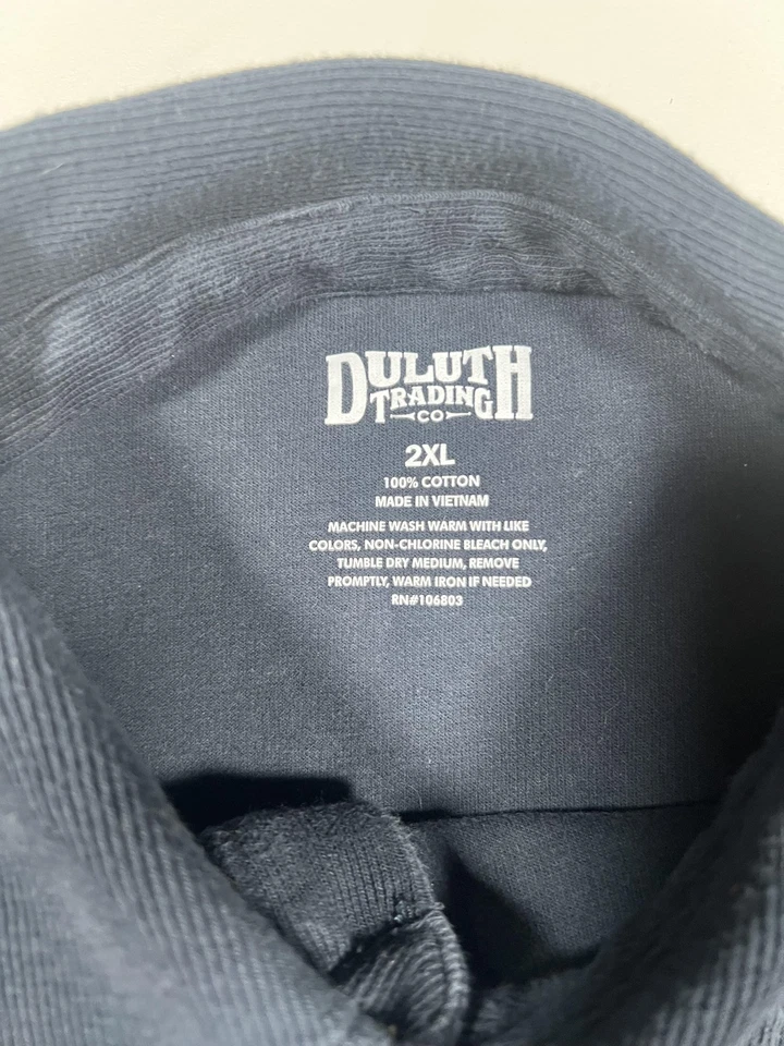 Duluth Trading Co Pullover Shirt Mens 2XL Blue Long Sleeve Heavyweight Workwear - Image 3 of 4