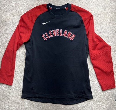 Cleveland Guardians Nike MLB Authentic Dri-Fit Pullover Embroidered Mens LG