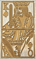 King  of Spades / Queen of Clubs Rectangular Wax Seal Stamp Head, Unique Design!