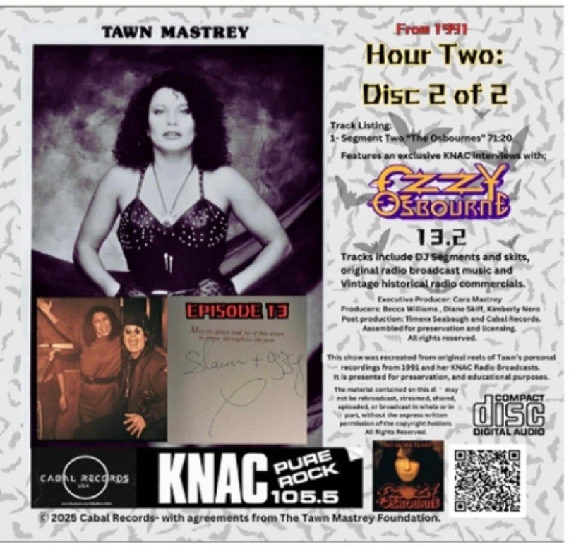 Tawn Mastrey KNAC 105.5 FM Radio Show ‘86-‘91 Broadcast CD+ Stream, Guest: Ozzy - Bild 2 von 3